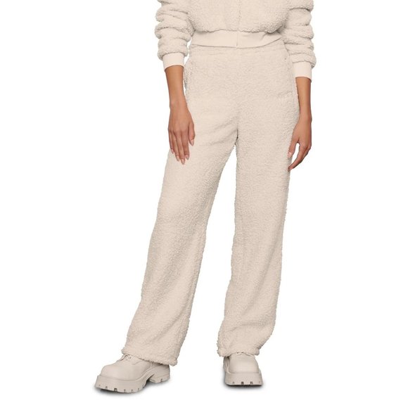 SKIMS Teddy Track Pants High Pile Fleece Bone - Picture 1 of 13